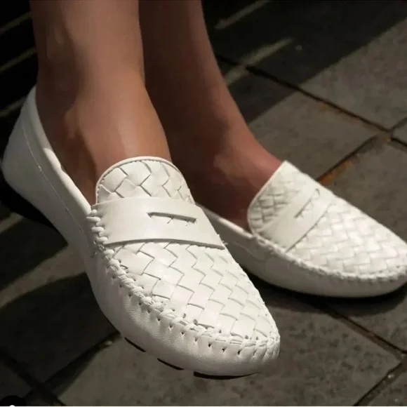 ROBERT ZUR  PETRA TRUE GLOVE LEATHER WOVEN DRIVING LOAFER - Picture 2 of 16